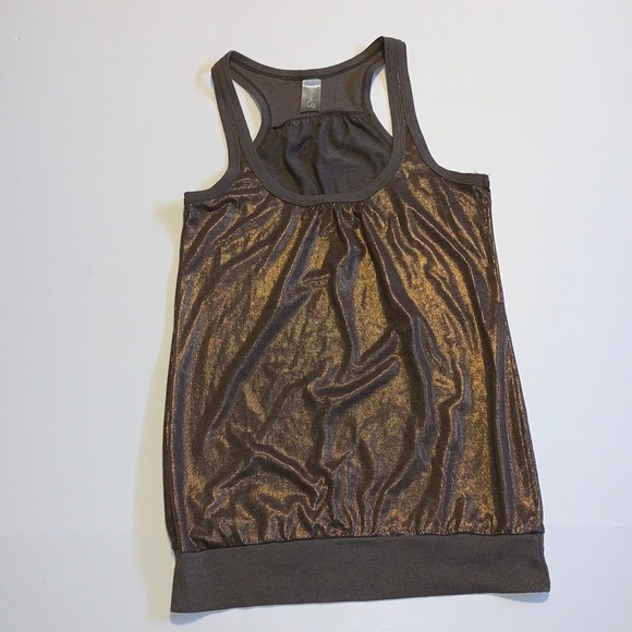 Grip Vintage Metallic Copper Racer Back Top - Women’s Size XS - Picture 2 of 8